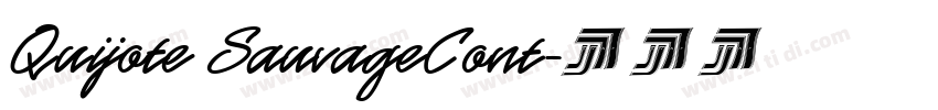 Quijote Sauvage Cont字体转换